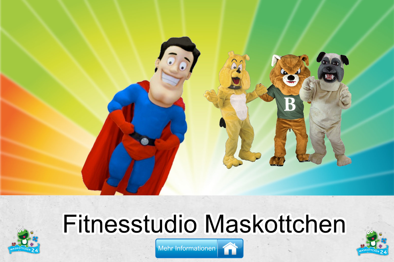 Fitnesstudio Kostüme Maskottchen Herstellung Firma günstig kaufen