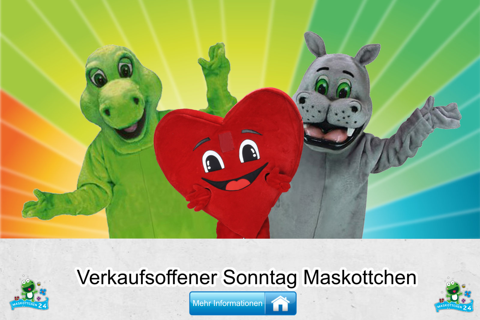 Verkausoffener Sonntag Kostüme Maskottchen Herstellung Firma günstig kaufen