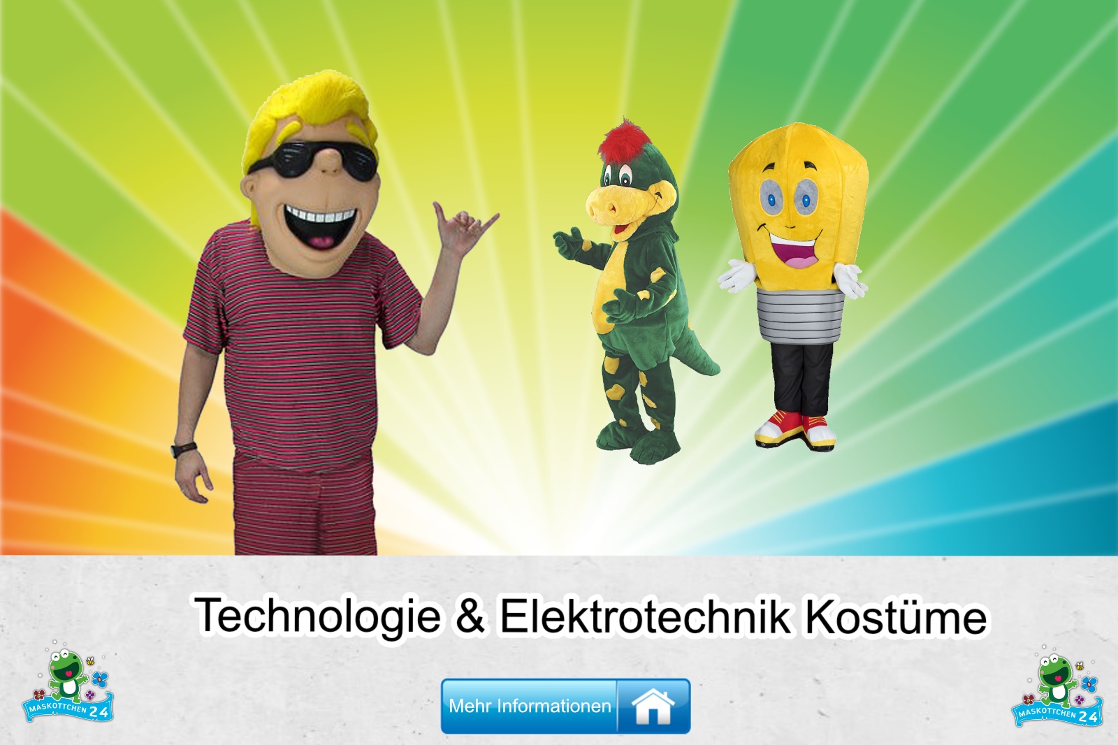 Technologie Elektrotechnik Kostüme Maskottchen Karneval Produktion Firma Bau